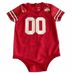 NIKE  “Autographed” OSU Onesie - signed by “James Cotton” - sz 18 mo